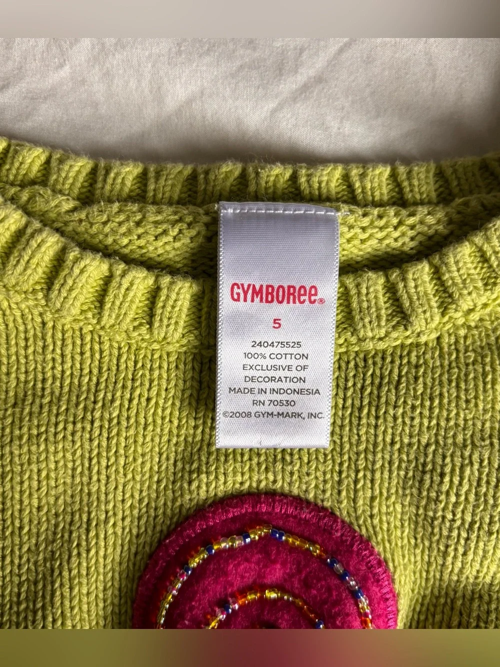 Vintage Gymboree Lollipop Green Sweater • Size 5